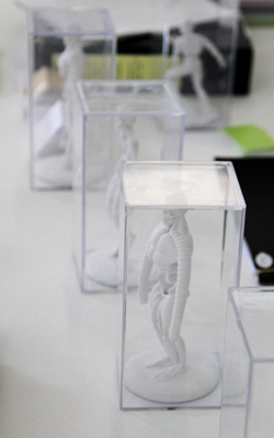 3D print of human hybrid skeleton at D&AD exhibition